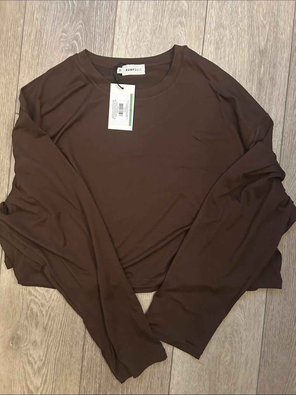 Bumpsuit Cloud Women's Chocolate Long Sleeve Crewneck Top